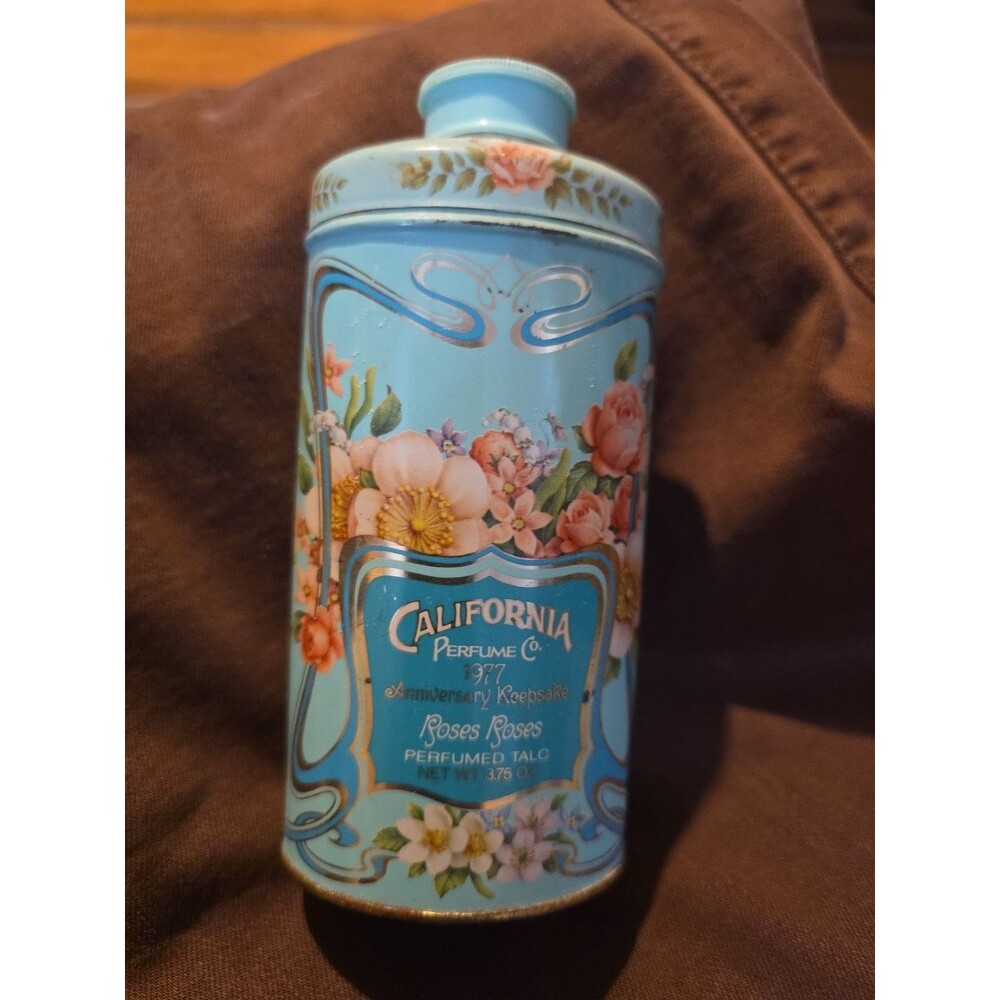 Vintage 1977 Avon Talc Powder California Perfume 91st Anniversary Keepsake Tin